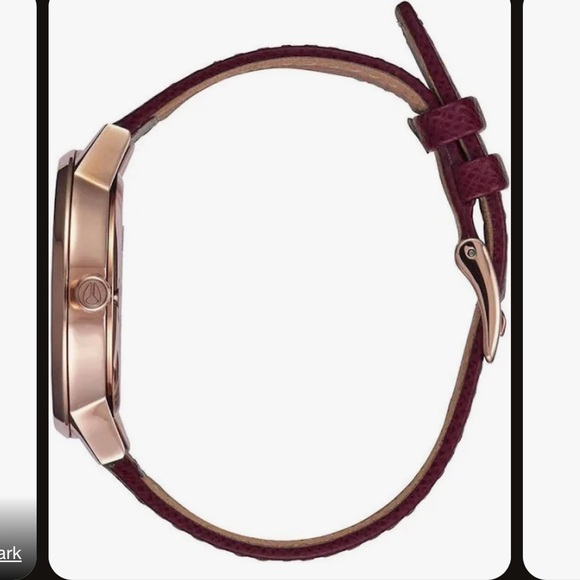 Nixon Kensington Bordeaux Rose Gold Leather Watch - Picture 3 of 5